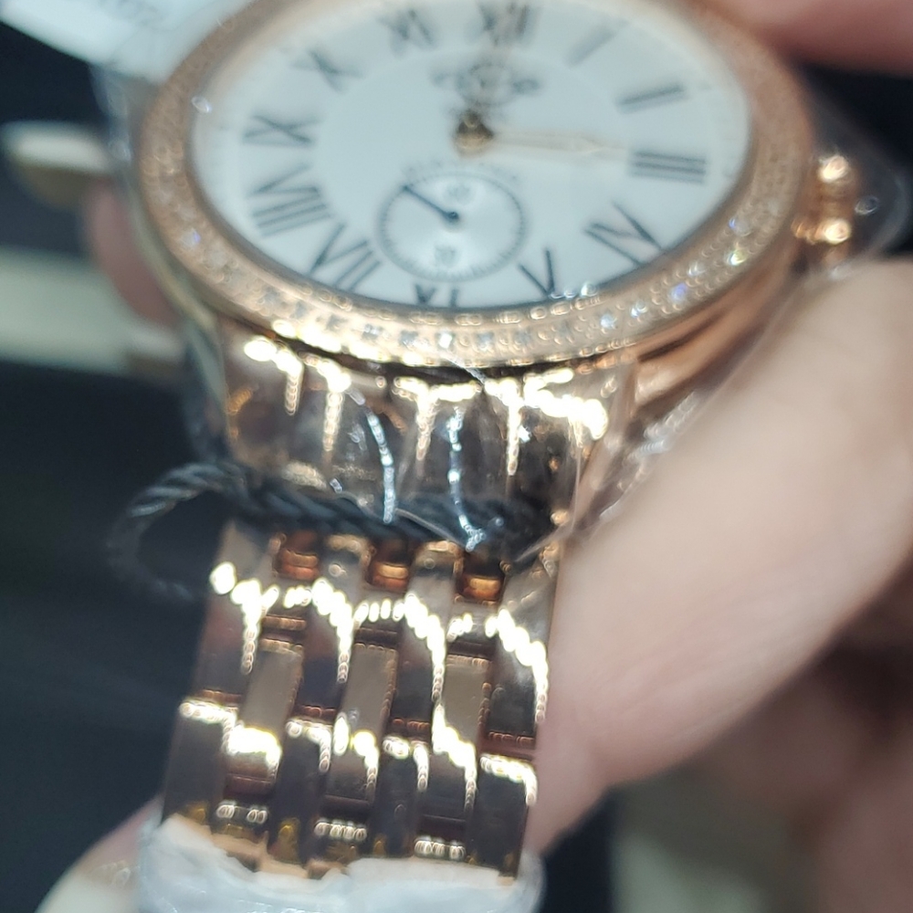 Rose Gold Real Diamond Bezel Watch GV2 BY GEVRIL - Picture 15 of 16
